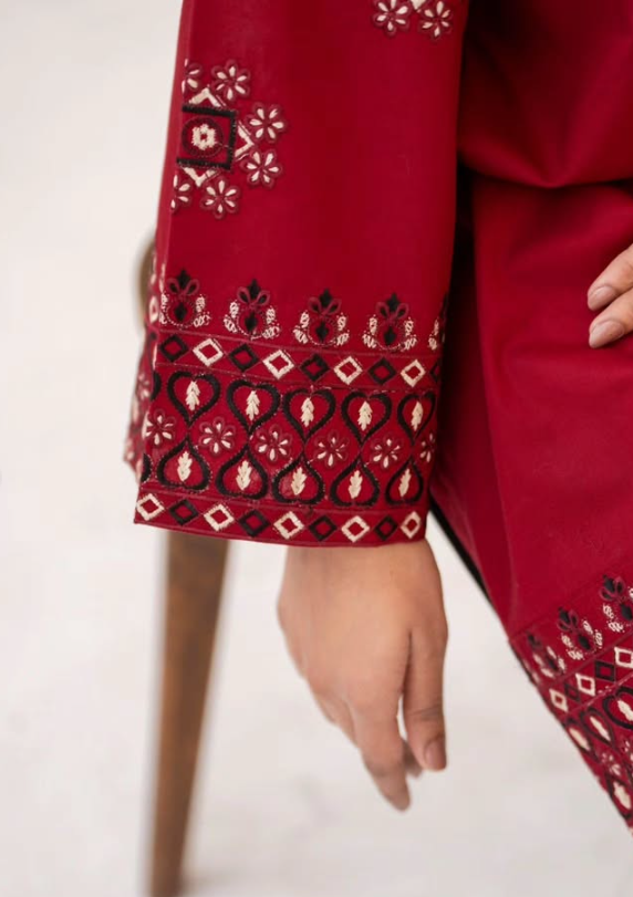 Shai Noor Afreen 2 Piece embroidered shirt with embroidered trouser full outfit made in Pakistan