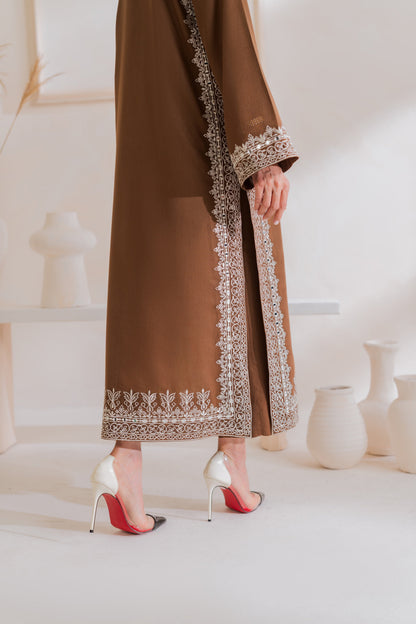 Mocha Royale 3PC Embroidered Lawn