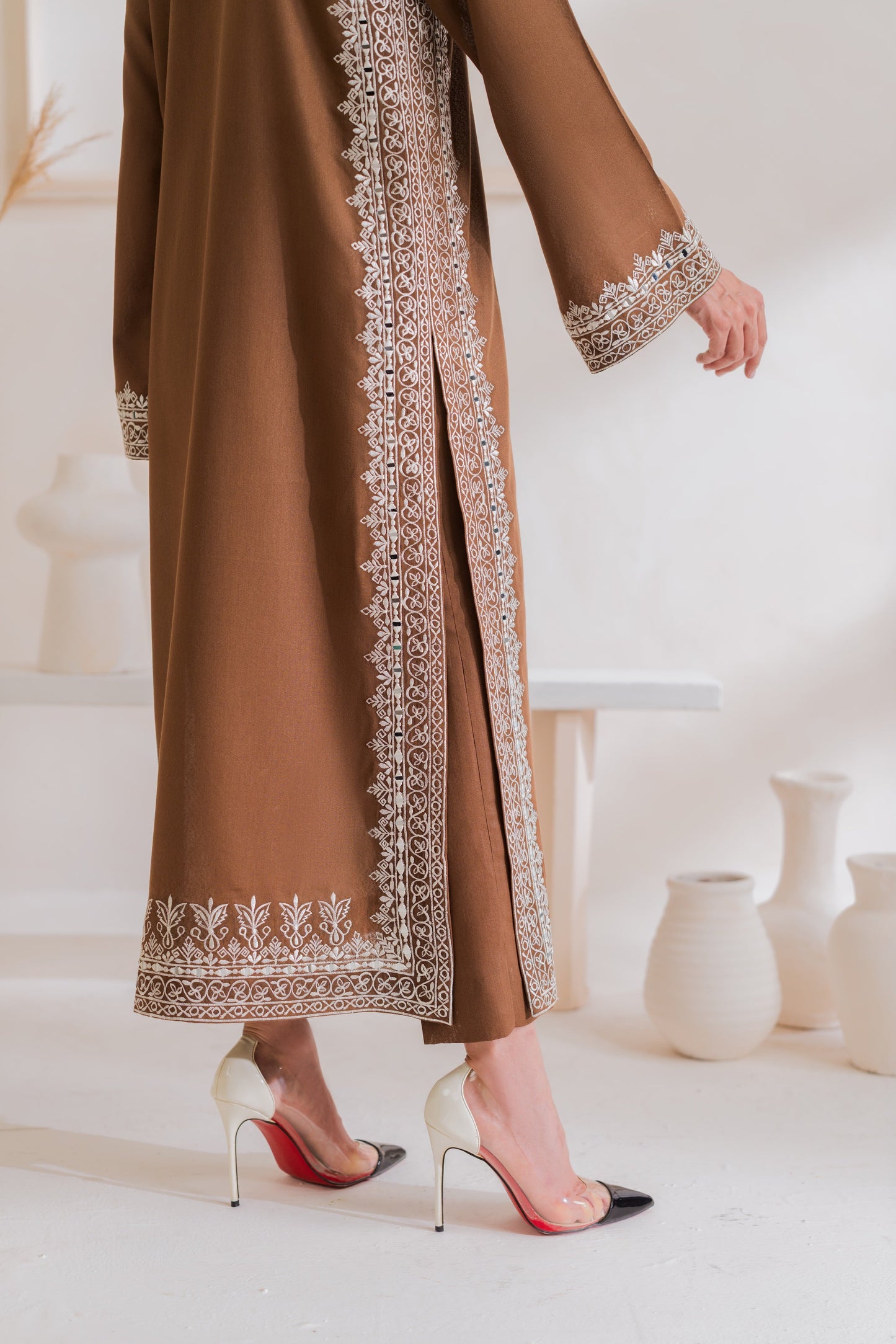Mocha Royale 3PC Embroidered Lawn