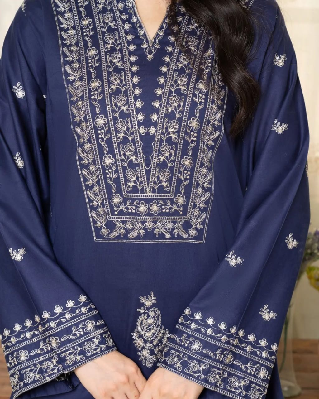 Dazal-Blue-2PC Embroidered Lawn