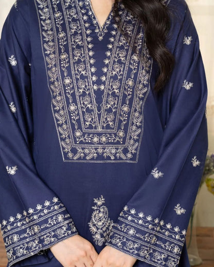 Dazal-Blue-2PC Embroidered Lawn