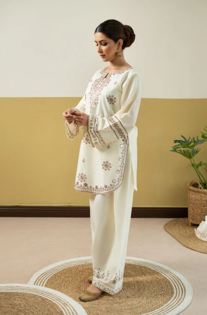 Ivory Heritage-2PC Embroidered Lawn