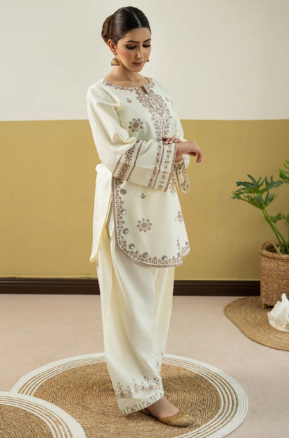 Ivory Heritage-2PC Embroidered Lawn