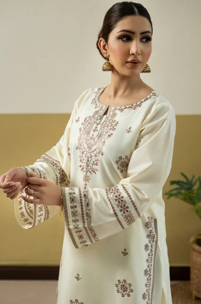 Ivory Heritage-2PC Embroidered Lawn