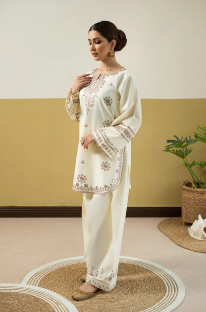 Ivory Heritage-2PC Embroidered Lawn