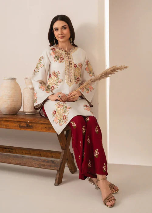 Alaya Embroidered Neck Detail on Lawn Shirt by Shai Noor Pakistan