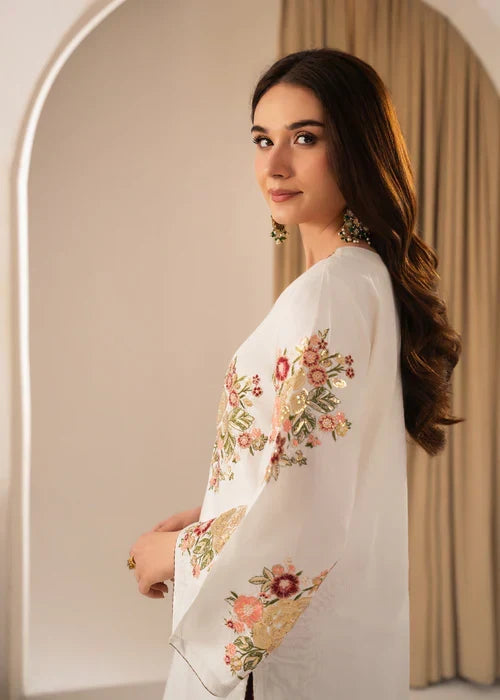 Alaya Embroidered Sleeve Detail on Lawn Shirt by Shai Noor Pakistan