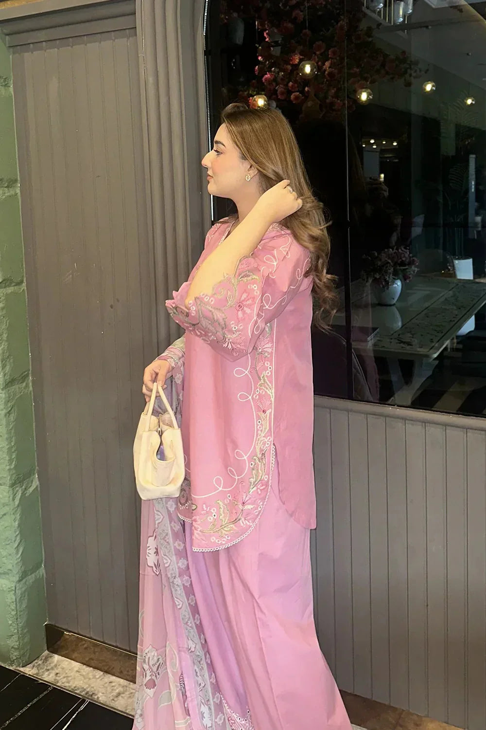 Blush 3 Piece Embroidered Lawn Suit for Women by Shai Noor – Embroidered Shirt, Embroidered Trouser & Printed Dupatta, Made in Pakistan
