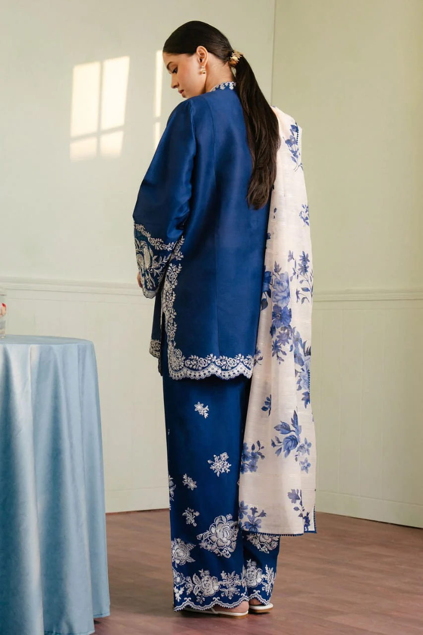 Coco 3 Piece Embroidered Lawn Suit for Women by Shai Noor – Embroidered Shirt, Embroidered Trouser & Chiffon Dupatta, Made in Pakistan