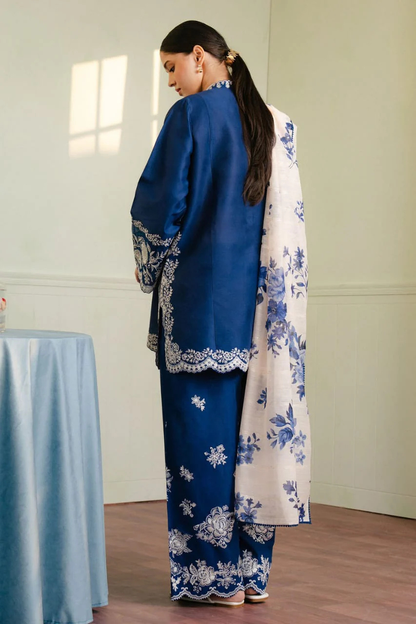 Coco 3 Piece Embroidered Lawn Suit for Women by Shai Noor – Embroidered Shirt, Embroidered Trouser & Chiffon Dupatta, Made in Pakistan