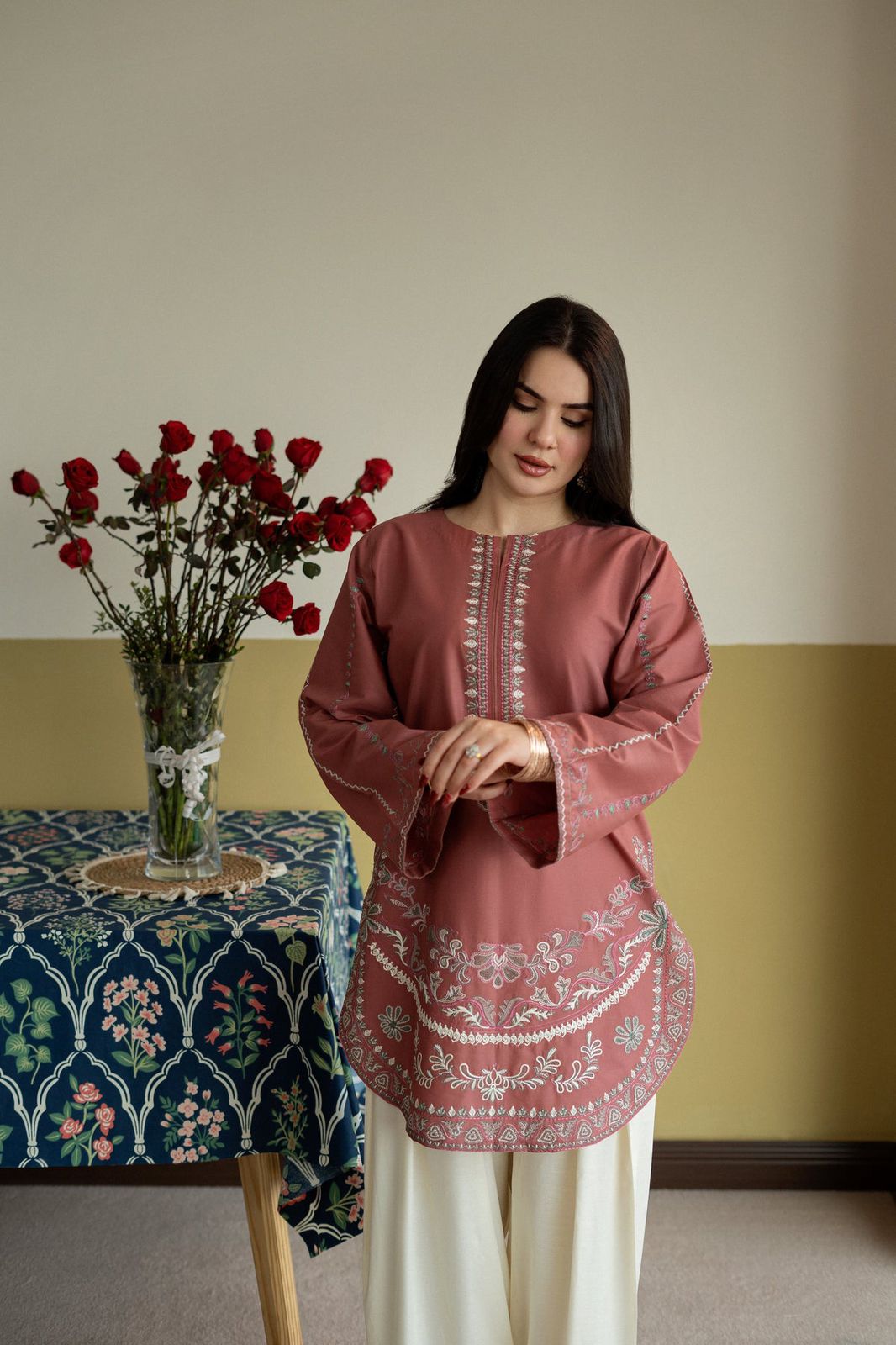 Maya Embroidered Neck Detail on Lawn Shirt by Shai Noor Pakistan