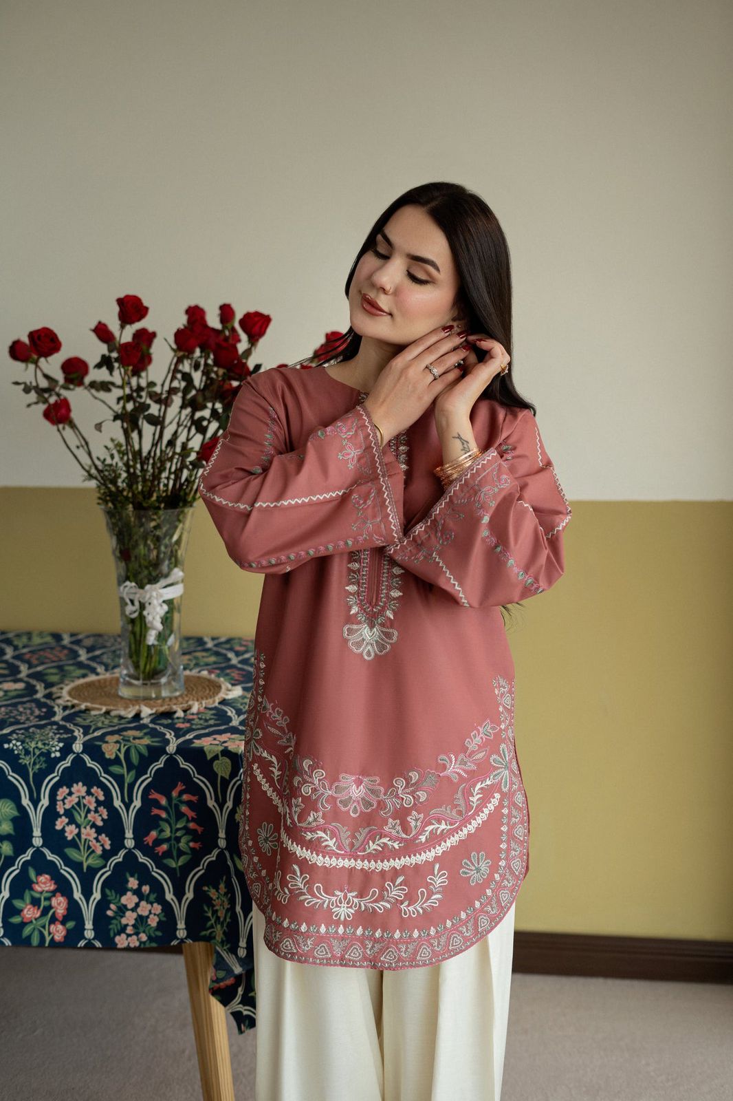 Maya Embroidered Neck Detail on Lawn Shirt by Shai Noor Pakistan