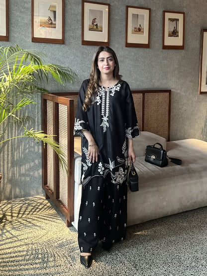 Sajni Embroidered Neck Detail on Lawn Shirt by Shai Noor Pakistan