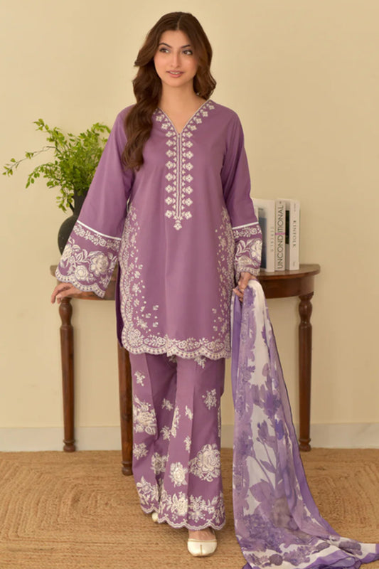 Shokh 3 Piece  Embroidered Lawn