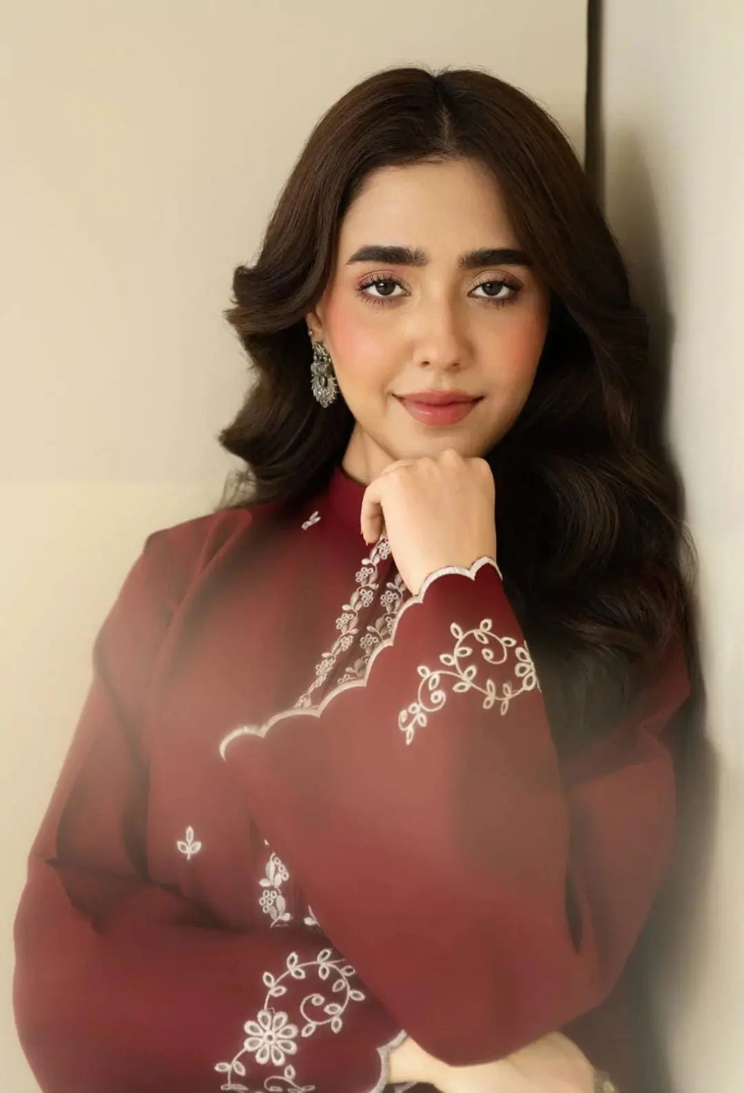 Zarf Embroidered Neck Detail on Lawn Shirt by Shai Noor Pakistan